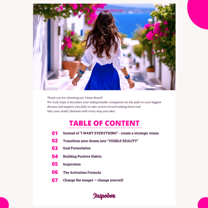 PDF-Guides: "Seven simple steps to create Vision Board that ACTUALLY works" + "10 visualization mistakes that block dreams""