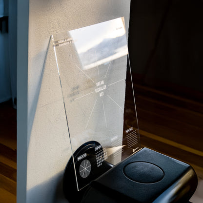 Ready-made set:  Inspobox™ Vision Board On Acrylic Glass | 500x370 mm (white) + 5 sets of stickers (116 stickers) + Glass marker
